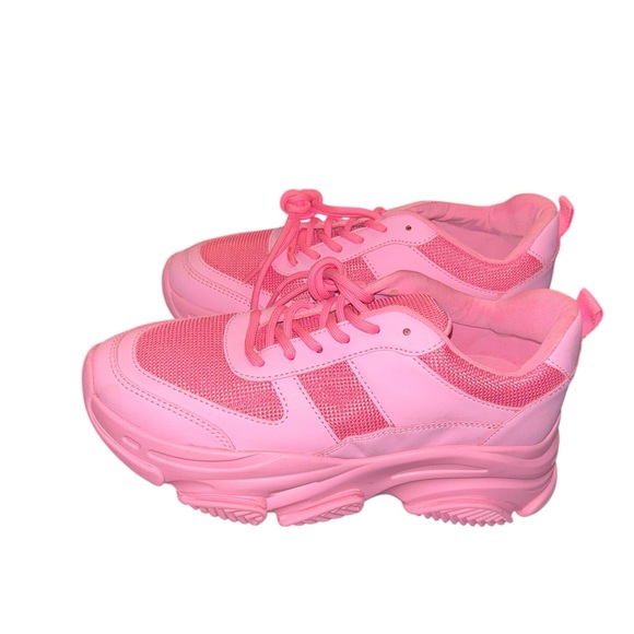 Steve Madden Chunky Pink Sneakers - Picture 6 of 7